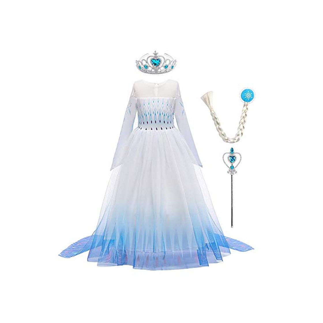 Productos Disfraz de princesa Elsa para niñas de OBEEII Frozen 2 Carnaval vestido