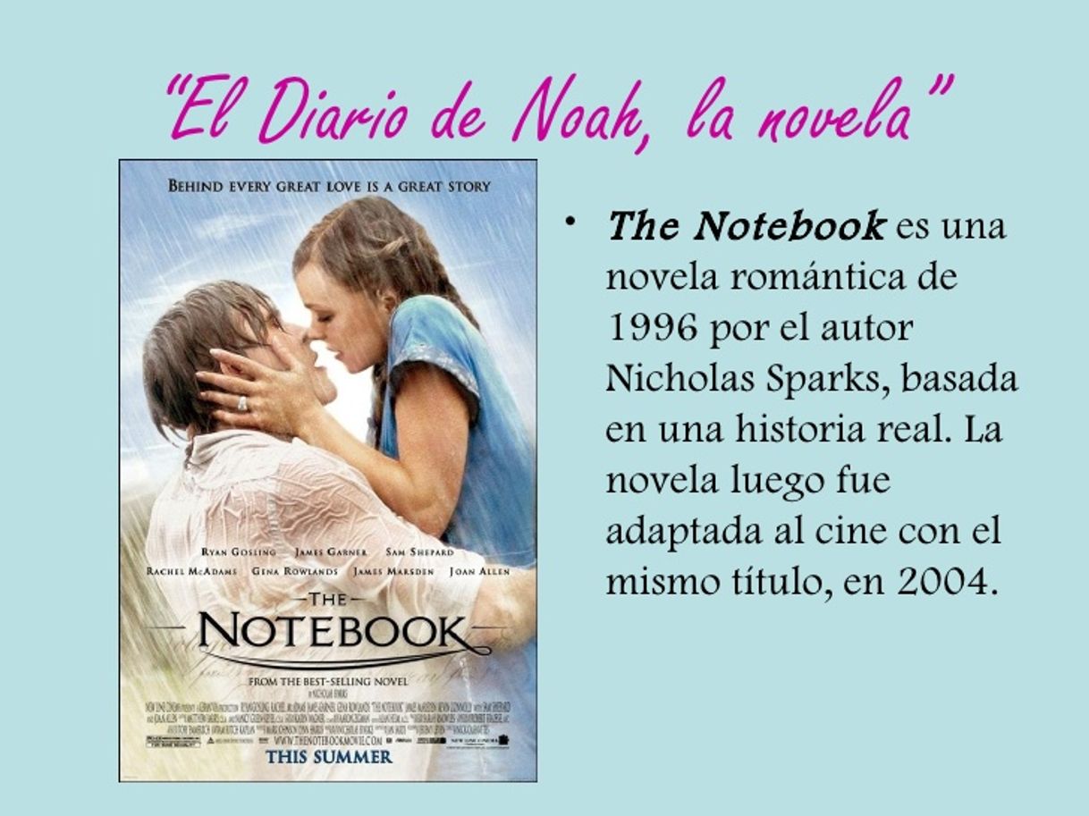 Moda EL diario de Noah. Audio libro