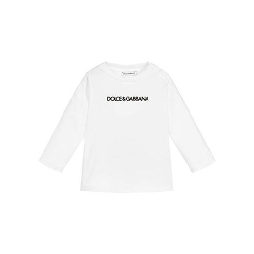 Dolce & Gabbana Logotipo Bordado Tshirt White 6 Years