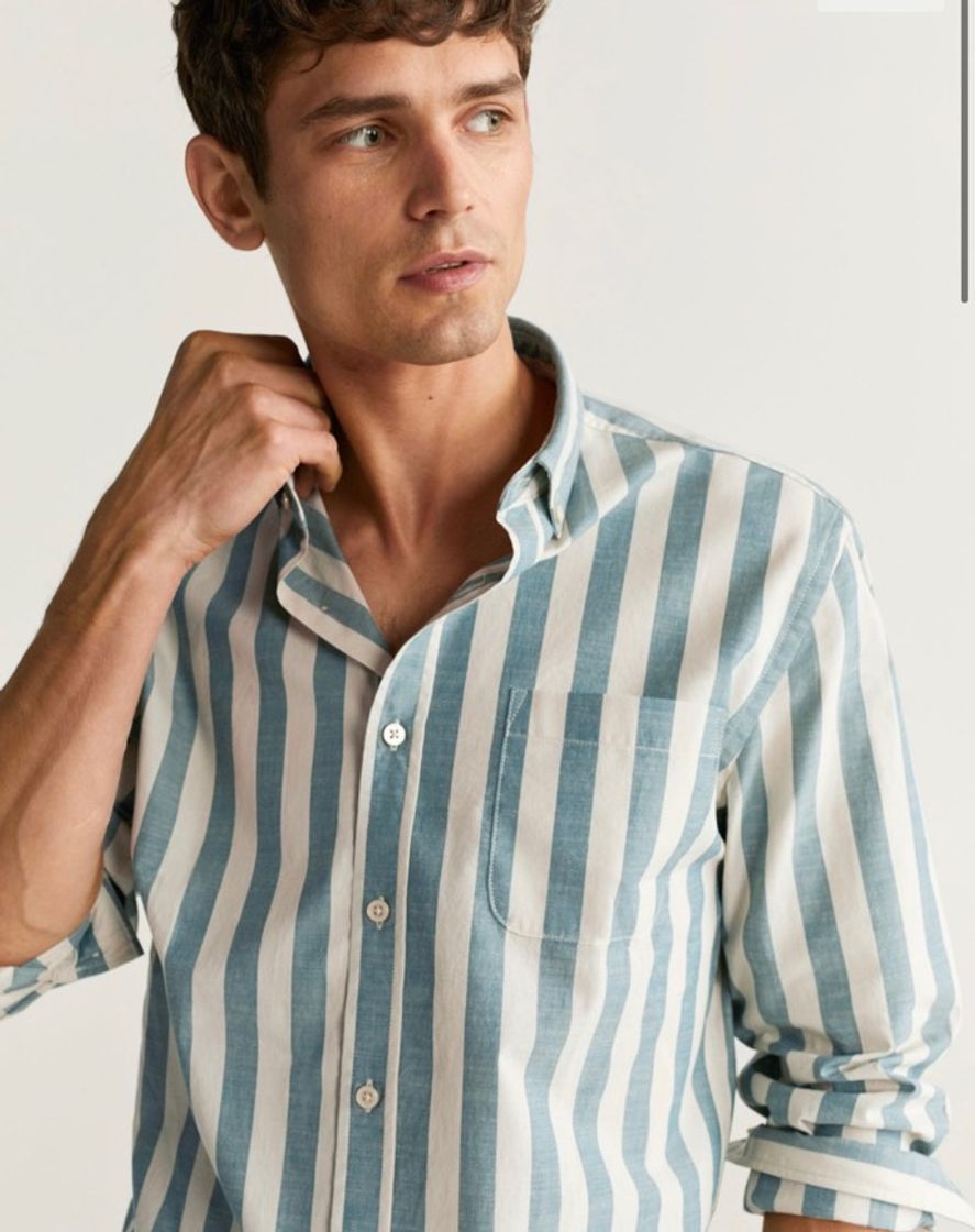 Moda Camisa regular fit algodón rayas - Hombre | Mango Man USA