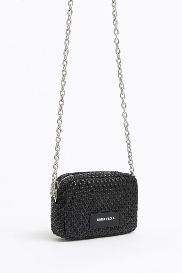 Social Bolso bandolera XS trenzado negro