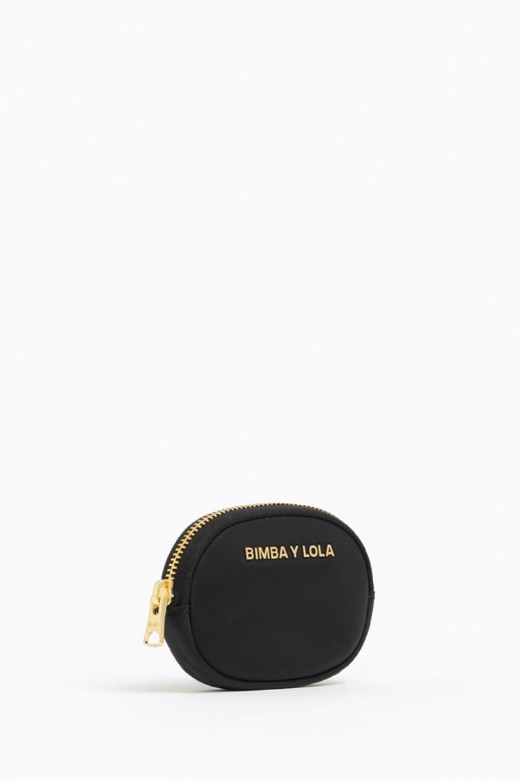 Social Monedero ovalado nylon negro