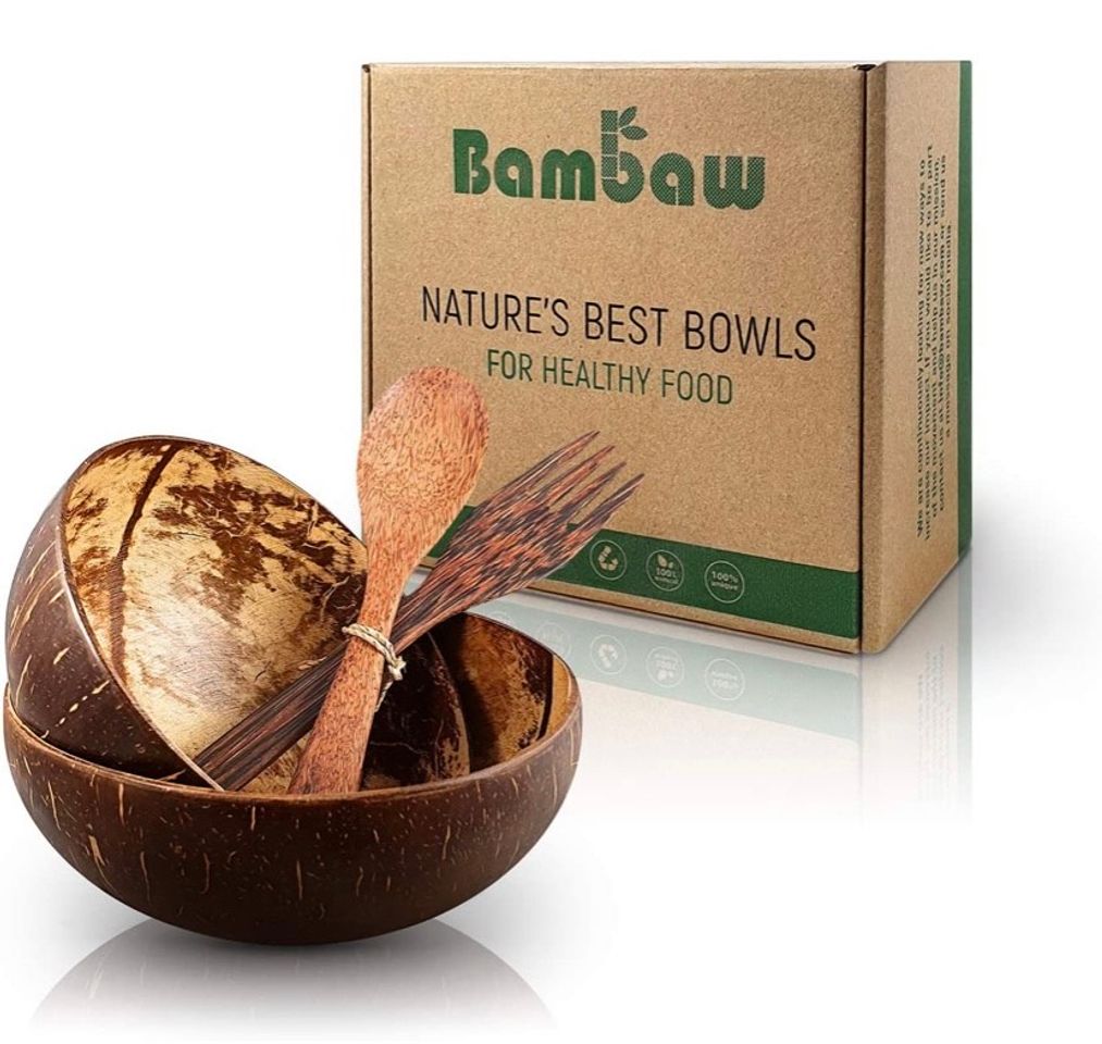 Social Set de boles de coco con cubiertos