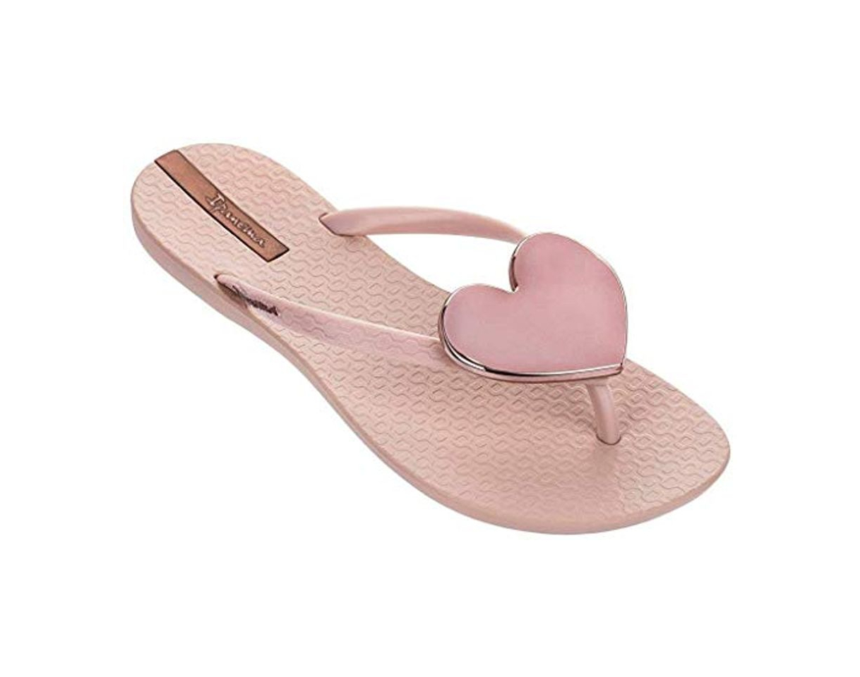 Fashion Ipanema Women's Maxi Heart 21 Plastic Toe Post Flip Flop Rose