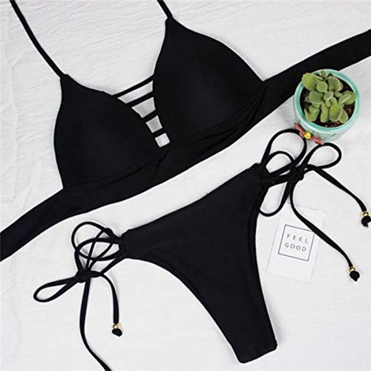 GUOZI Bikini Bikini de Color Escote Verde Traje de baño de Dos Piezas con Tanga Bikini Traje de baño Cintura Alta Cor Verde Escavar Duas Peças Maiô Com Tanga Brasileira Maiô Cintura Alta Desgaste