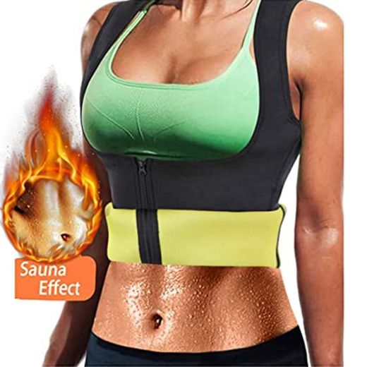 Bingrong Chaleco Neopreno Sauna Mujer Fajas Reductoras Adelgazantes Mujer Compresion para Adelgazante