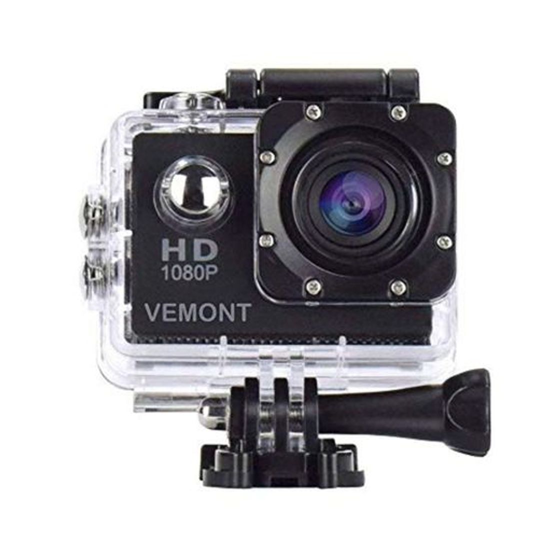 Vemont Cámara Deportiva 1080P HD Impermeable 30M Pantalla de 2.0 Lente de