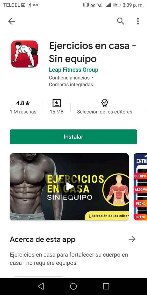 App para hacer ejercicio.