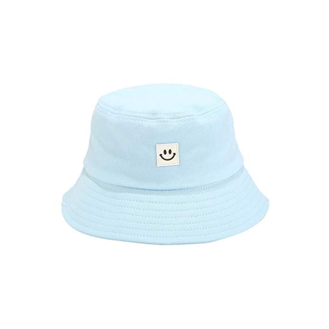 Fashion CUEYU Patrón del Sombrero Bordado Cubo Cuadrado Cap Smiley Unisex Algodón Pescador