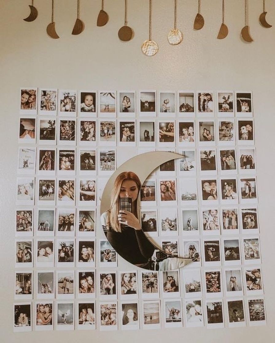 Fashion Wall collage with mini polaroides