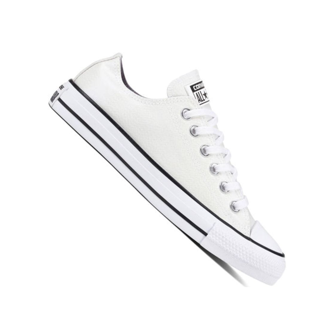 Fashion Converse Chuck Taylor CTAS Lift Ox Canvas, Zapatillas para Mujer, Blanco