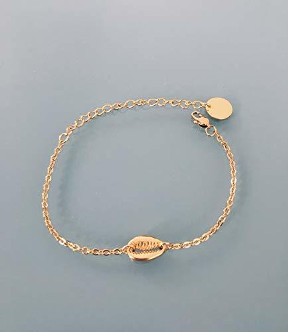 Fashion 24 k oro plateado Seashell pulsera