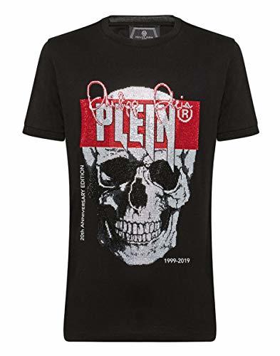 Productos Philipp Plein MTK3678 - Camiseta de Manga Corta, diseño de Calavera Negro