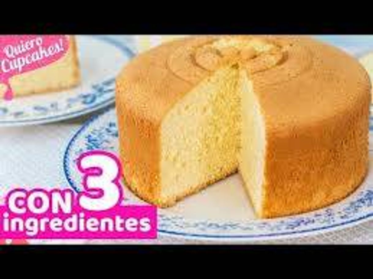 BIZCOCHO EXTRA ESPONJOSO CON 3 INGREDIENTES RECETA FÁCIL 🤩