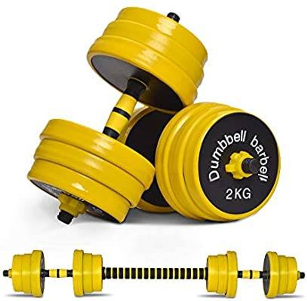 Social Juego de 2 mancuernas ajustables de neopreno antideslizante!