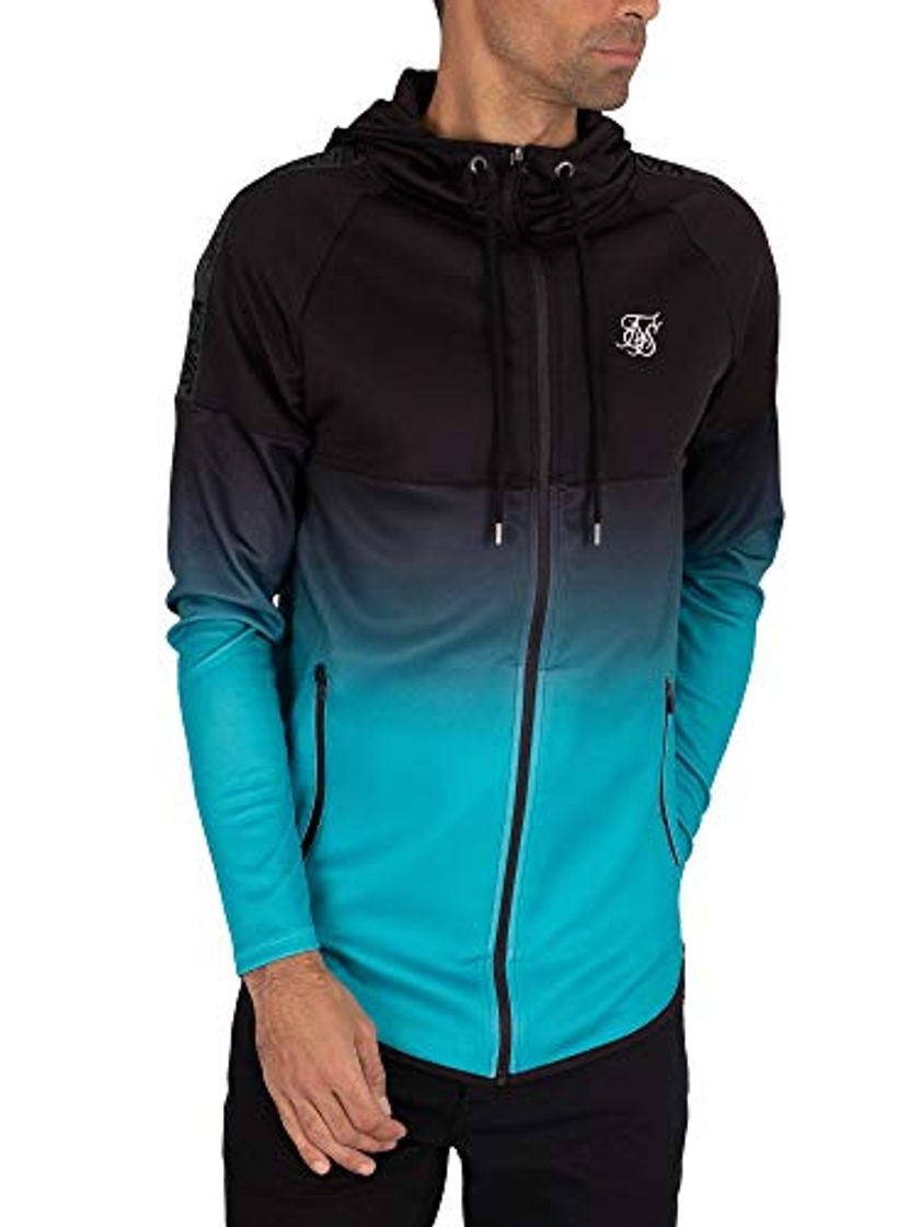 Social Sik Silk de los Hombres Sudadera con Capucha y Cremallera Athlete Hybrid