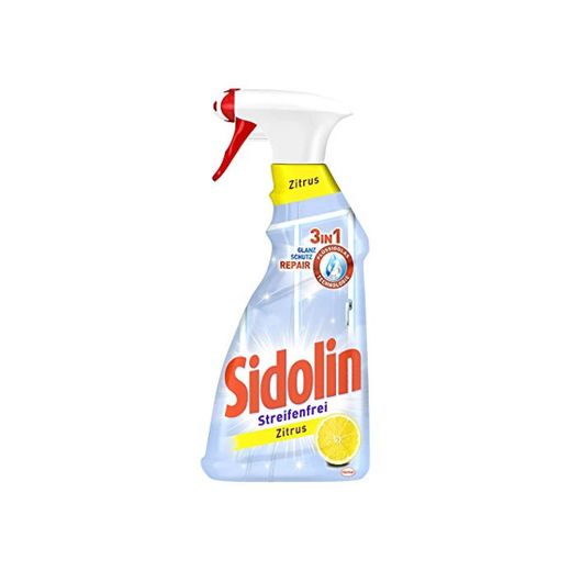 Sidolin - Limpiador de cristal con pulverizador para un brillo perfecto y