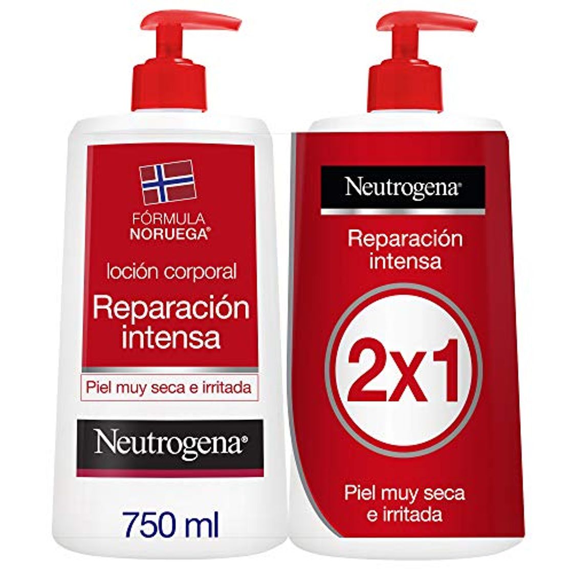 Belleza Neutrogena Loción Corporal Reparación Intensa - Pack de 2 x 750 ml