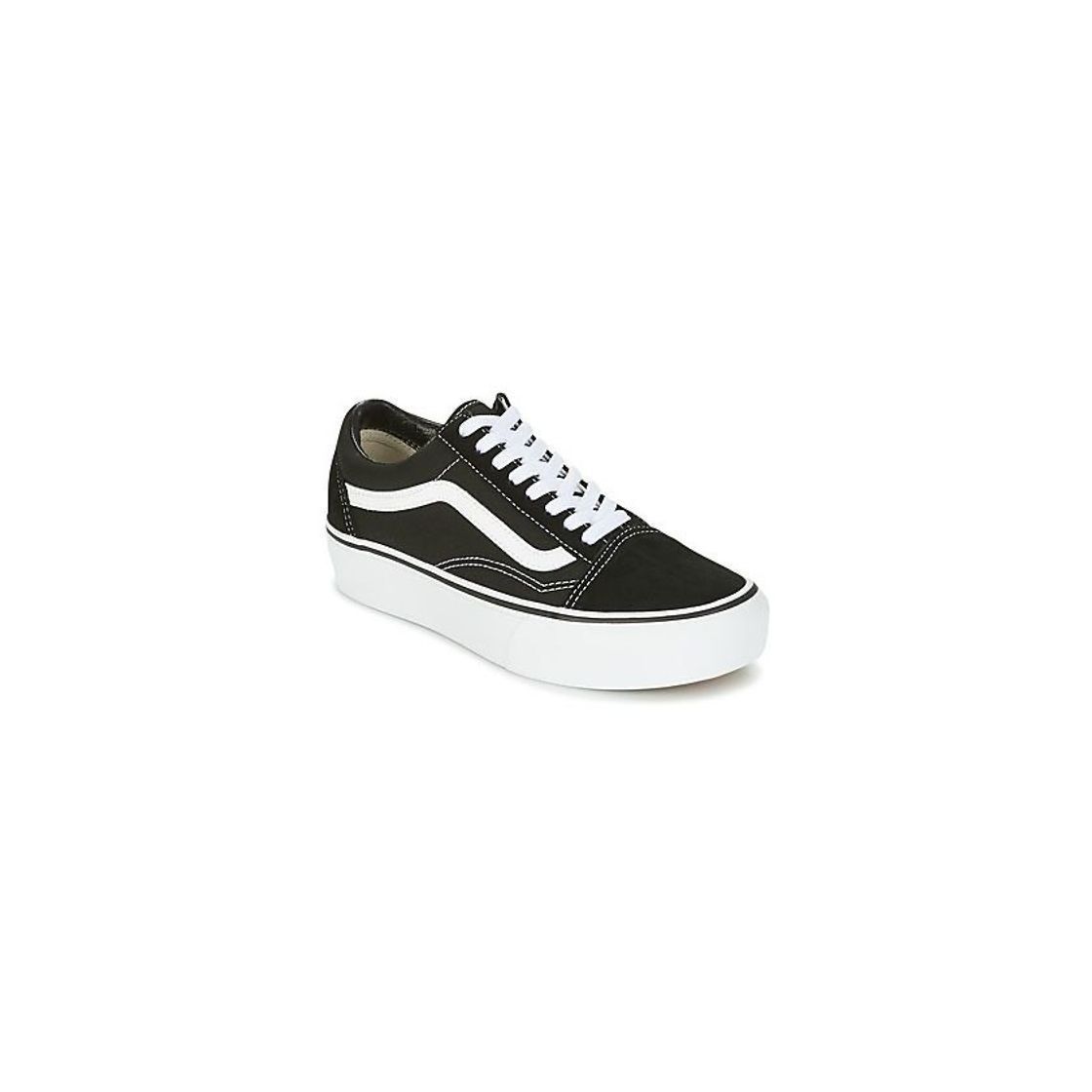 Social Vans Ward Platform Canvas Zapatillas Mujer, Negro