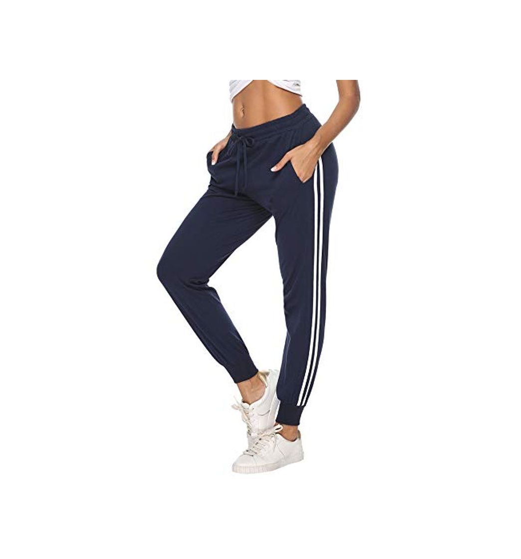 Social Hawiton Pantalon Chandal Mujer Largos Pantalones de Deporte Yoga Fitness Jogger Pantalones