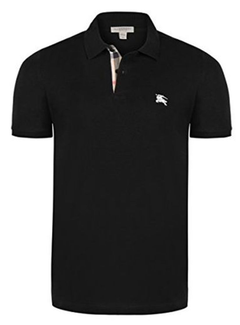 Social Burberry Brit - Polo para hombre, color negro Negro Negro