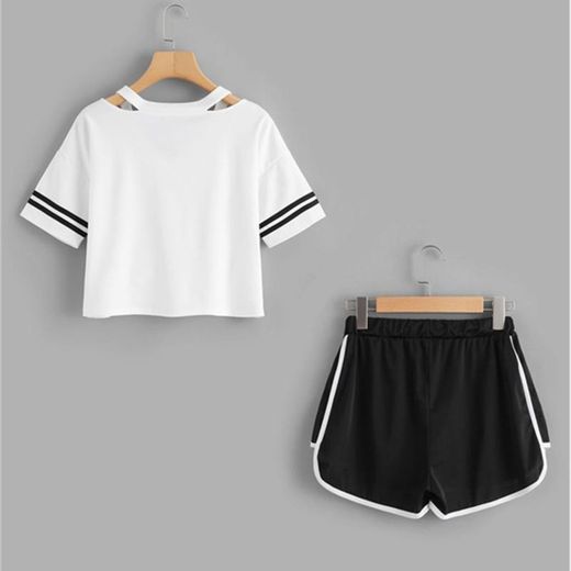 Striped T-Shirt & Shorts 
