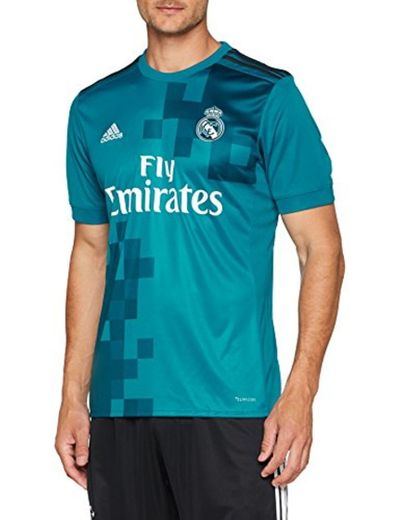 adidas Real 3 Jsy Camiseta Equipación Real Madrid, Hombre, Azul