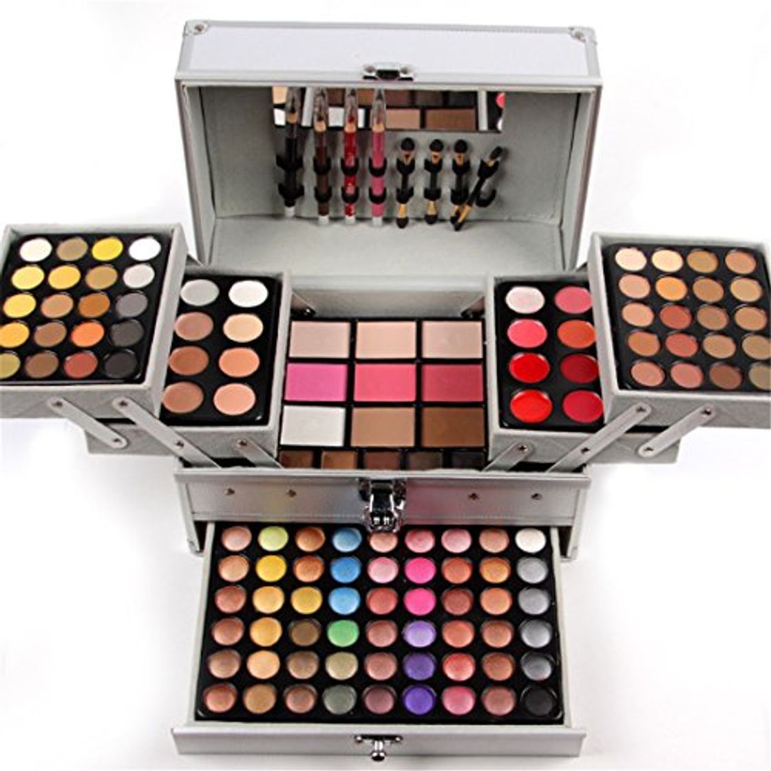 Social JasCherry Paleta de Sombras de Ojos 132 Colores de Maquillaje Set Kit