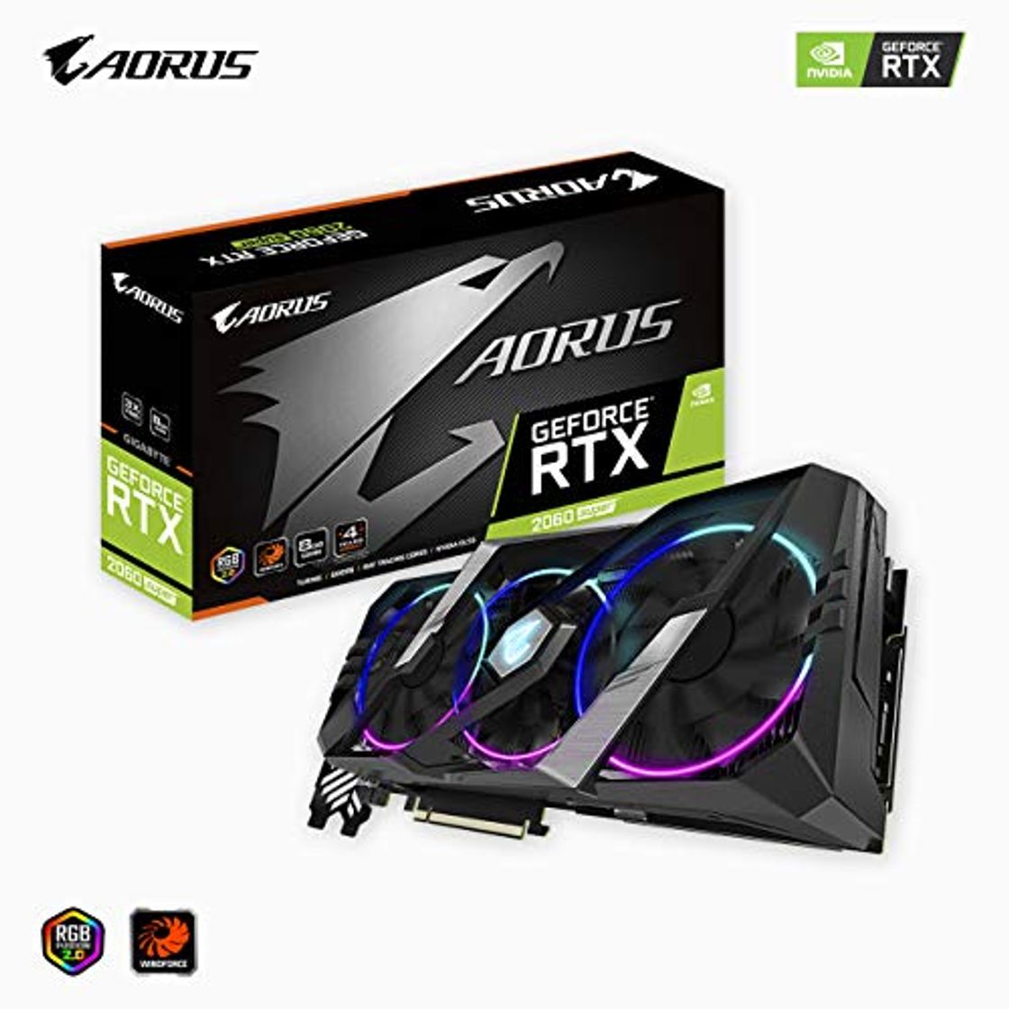 Electronic Gigabyte Nvidia RTX2060 Super Aorus 8G Fan GDDR6 DP/HDMI PCI Express tarjeta