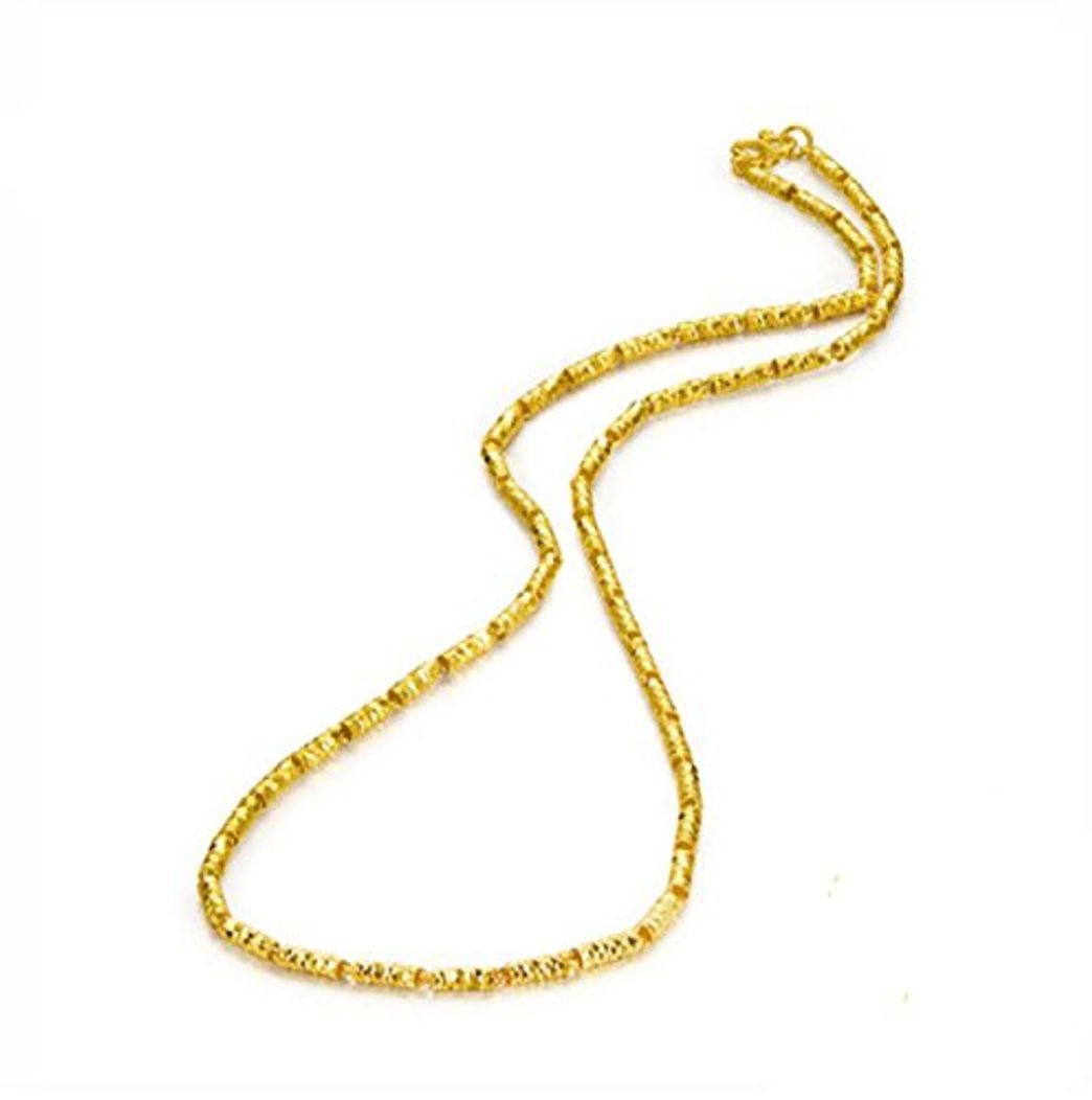 Product GOWE Mujer Cadena Collar Real 24 K oro joyas boda regalo de compromiso hembra oro puro collares