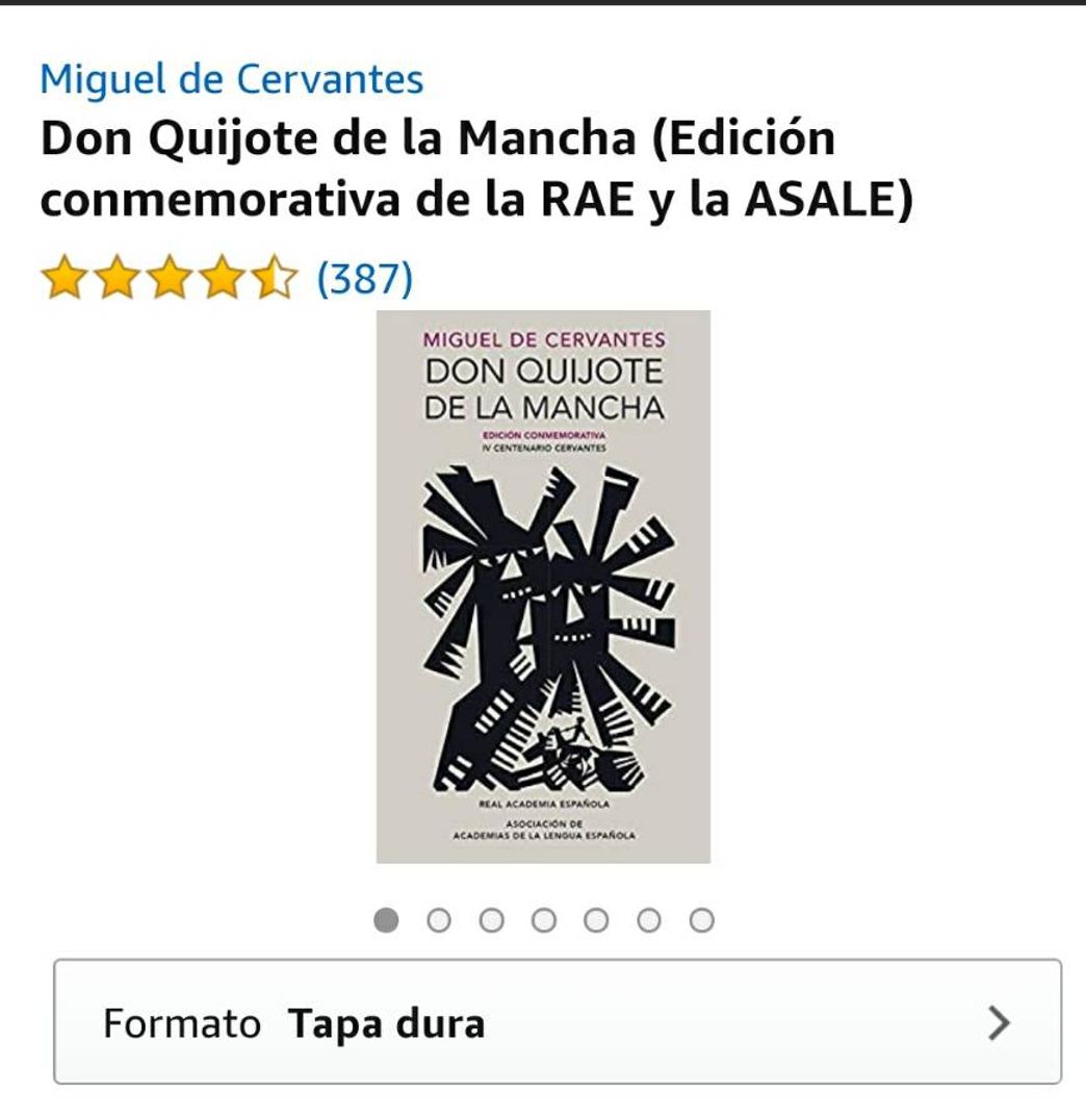 Book Don Quijote de la mancha 