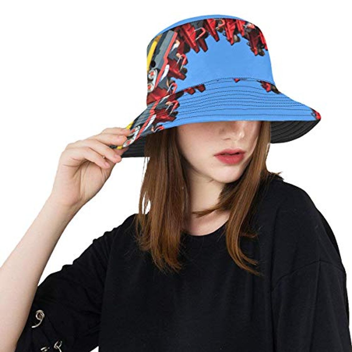 Social Sombrero de Verano al Aire Libre Un Juego emocionante Montaña Rusa Verano Unisex Pesca Sun Top Bucket Sombreros para Adolescentes Mujeres Gorra de Pescador Deporte al Aire Libre Hombres Gorra de pesc