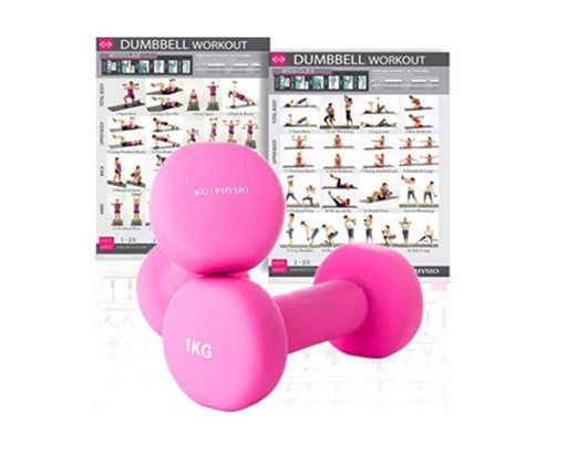 KG Physio Mancuernas De Neopreno De Calidad Profesional Juego De 2 Pesas