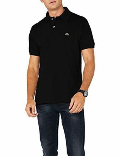 Lacoste L1212 Camiseta Polo, Negro