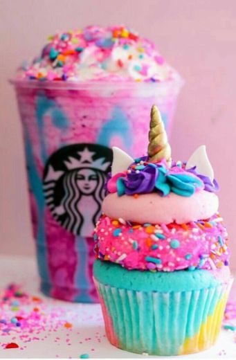 Cupcake and Frappuccino Starbucks 