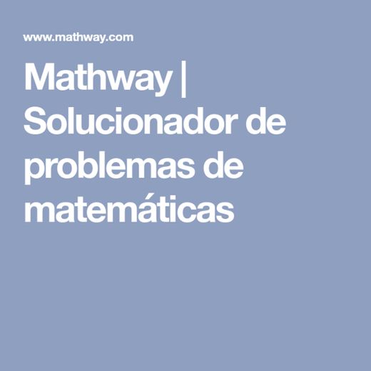 Mathway | Solucionador de problemas de Álgebra