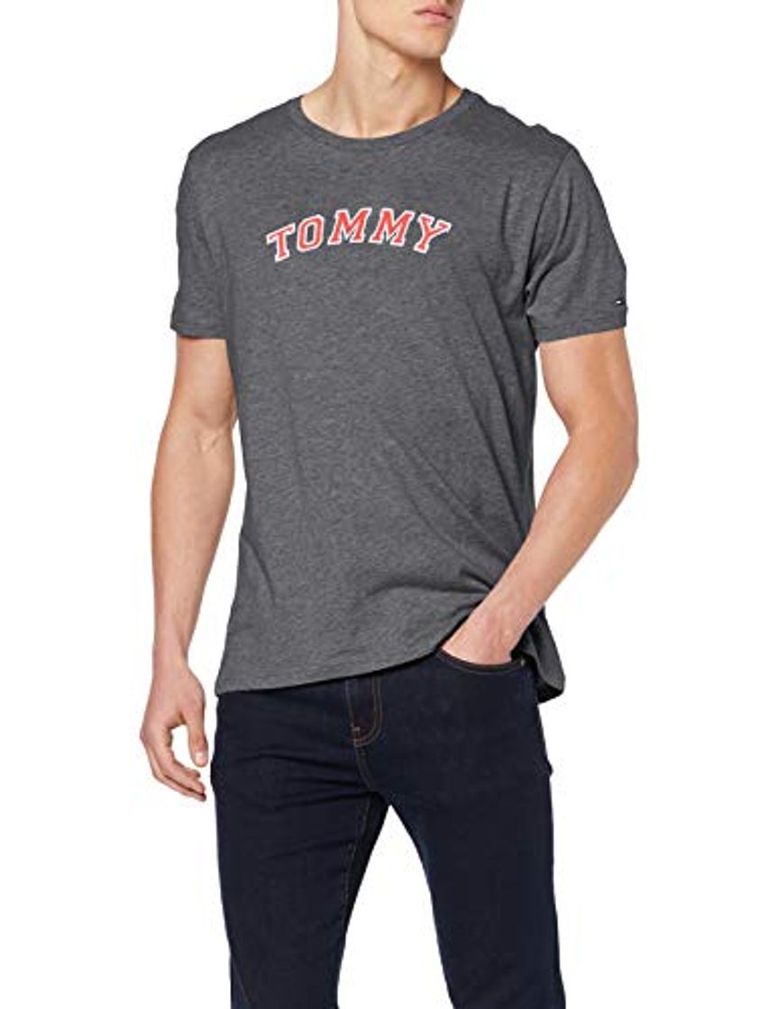 Moda Tommy Hilfiger Cn SS tee Logo Conjunto térmico, Gris