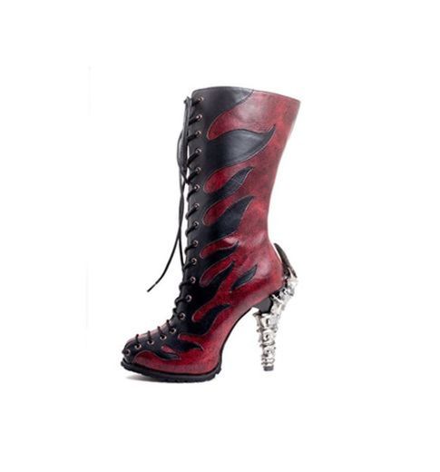 Hades Shoes - Botas de Otra Piel para Mujer, Color Rojo, Talla