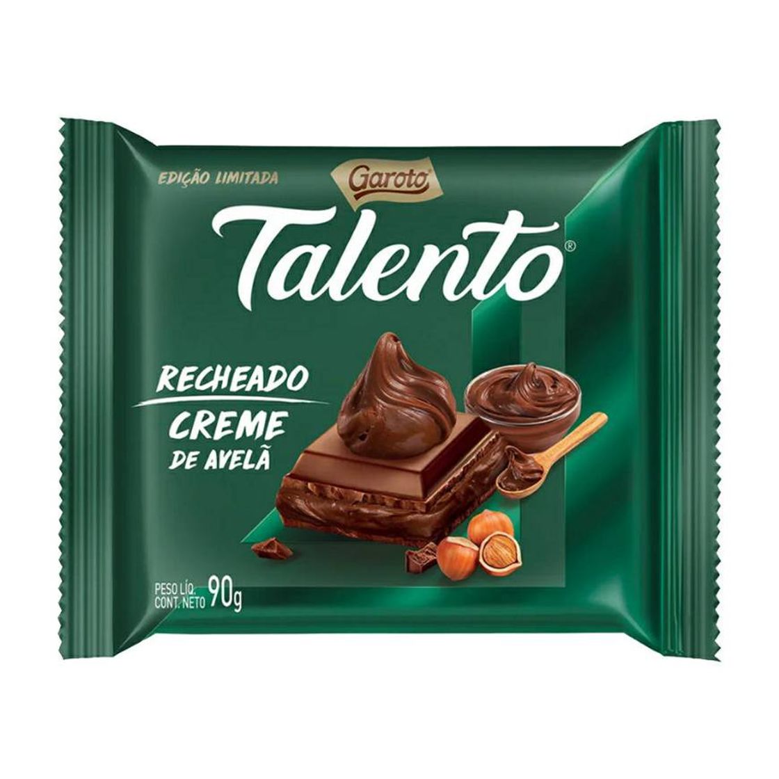 Moda Chocolate Talento Recheado Creme De Avelã 