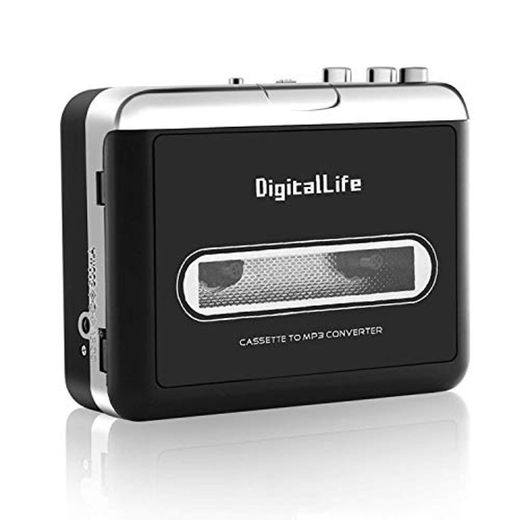 Portátil Walkman Reproductor de Casetes - DigitalLfie USB Conversor Cassette a MP3