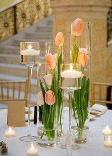 Velas y tulipanes ❤️