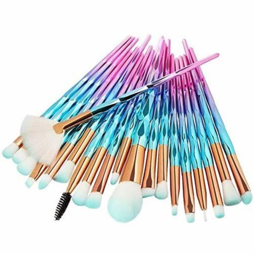 ZRDY MAANGE 20 Unids Mujeres Maquillaje Pinceles Set Polvo Fundación Pincel Sombra