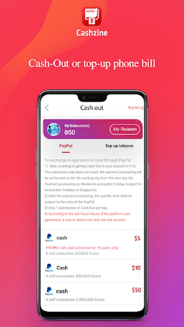 App Cashzine