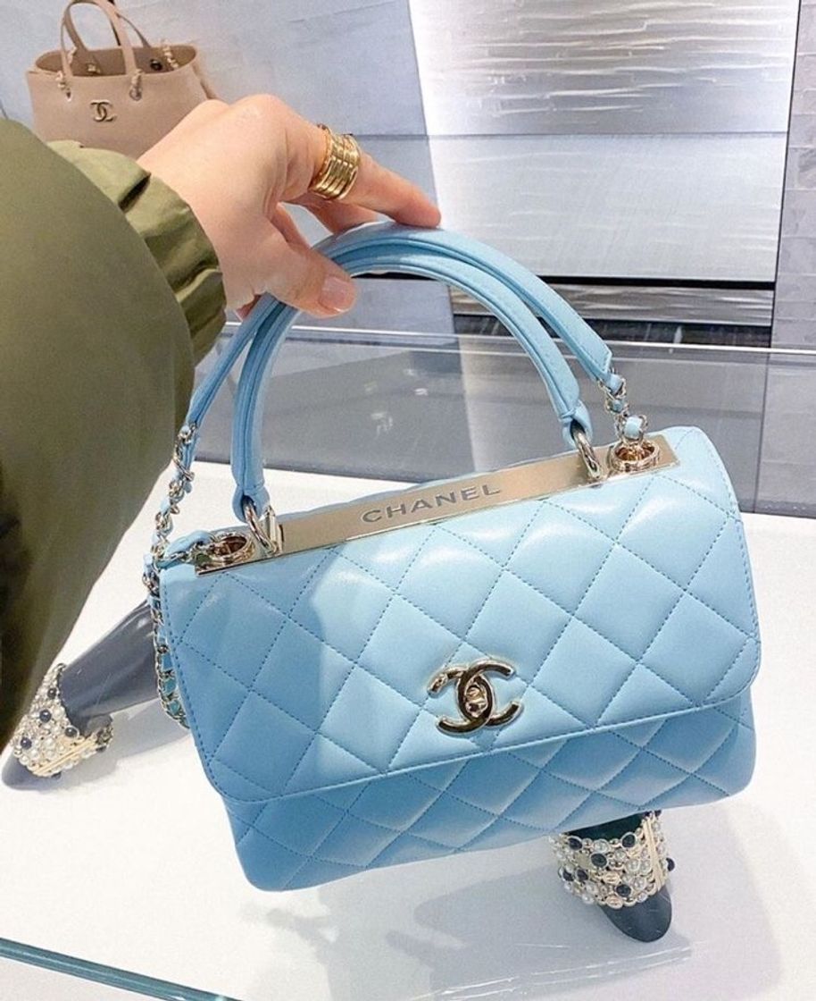 Moda Bolsa Chanel azul bebê 💎💦