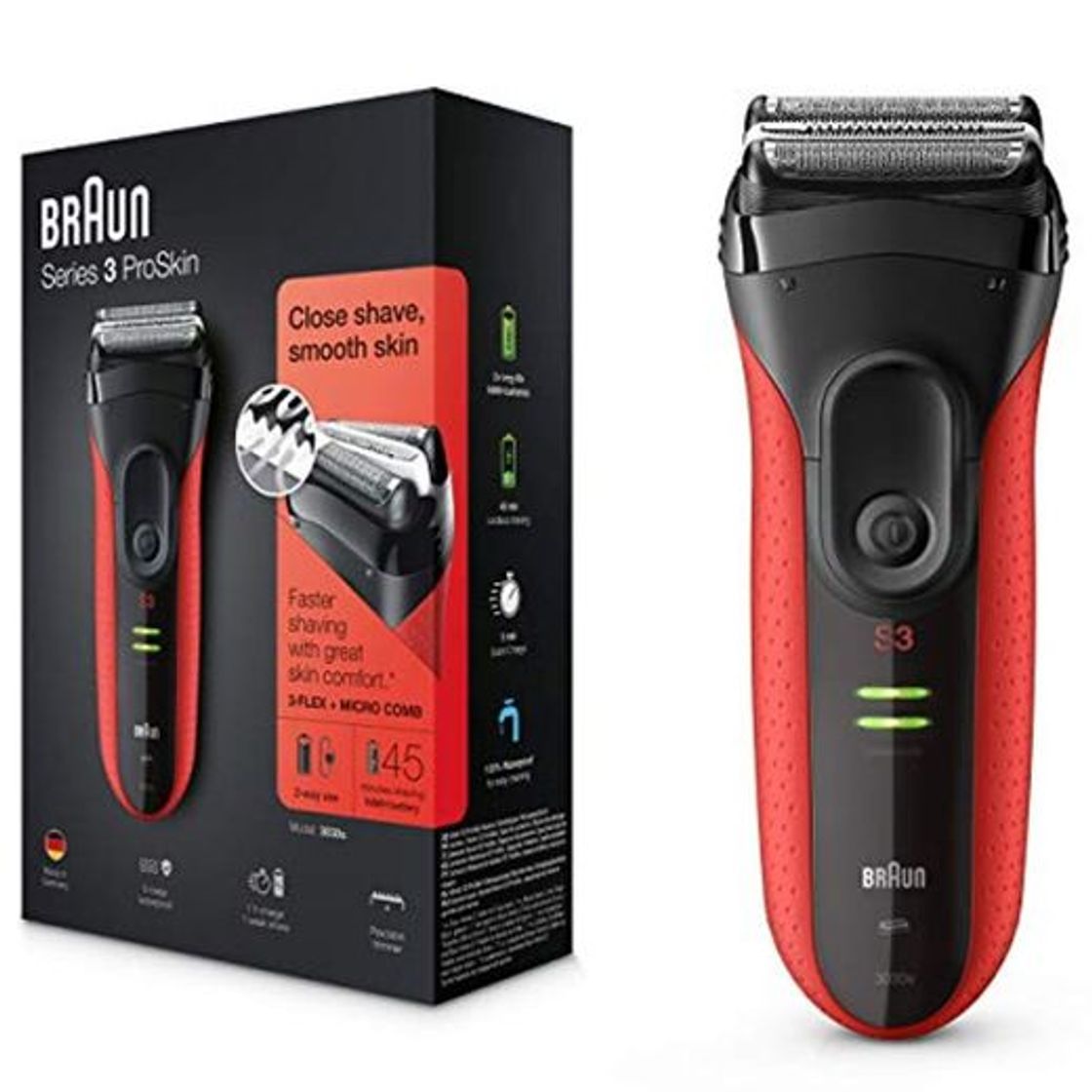 Producto Braun Series 3 ProSkin 3030 S Afeitadora Eléctrica Hombre, para la Barba,