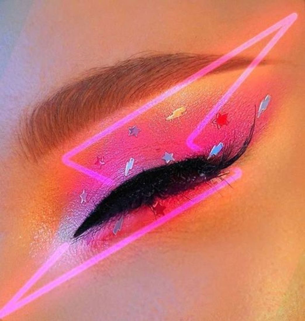 Maquiagem raio neon 