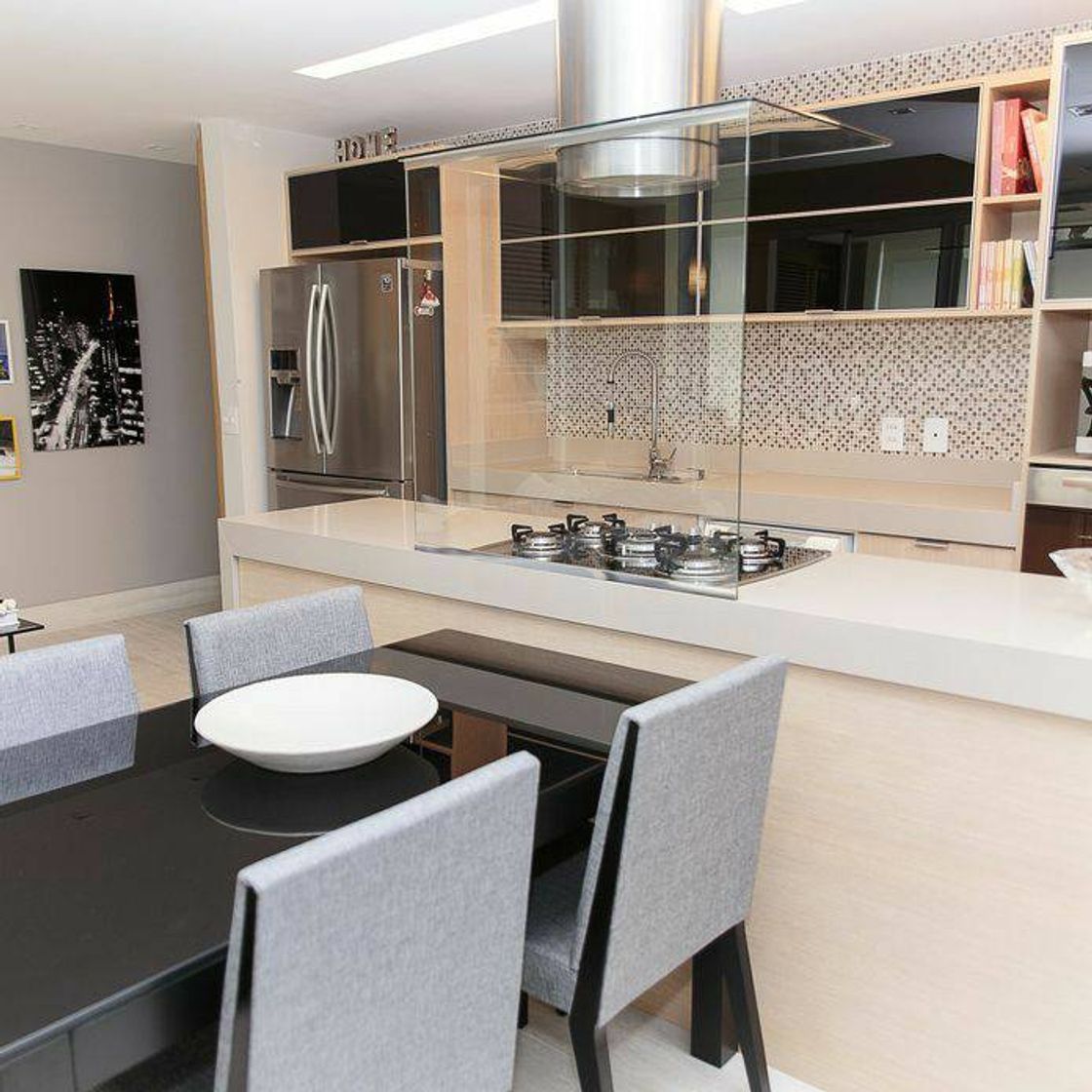 Social Sala de Jantar com Mesa Laqueada