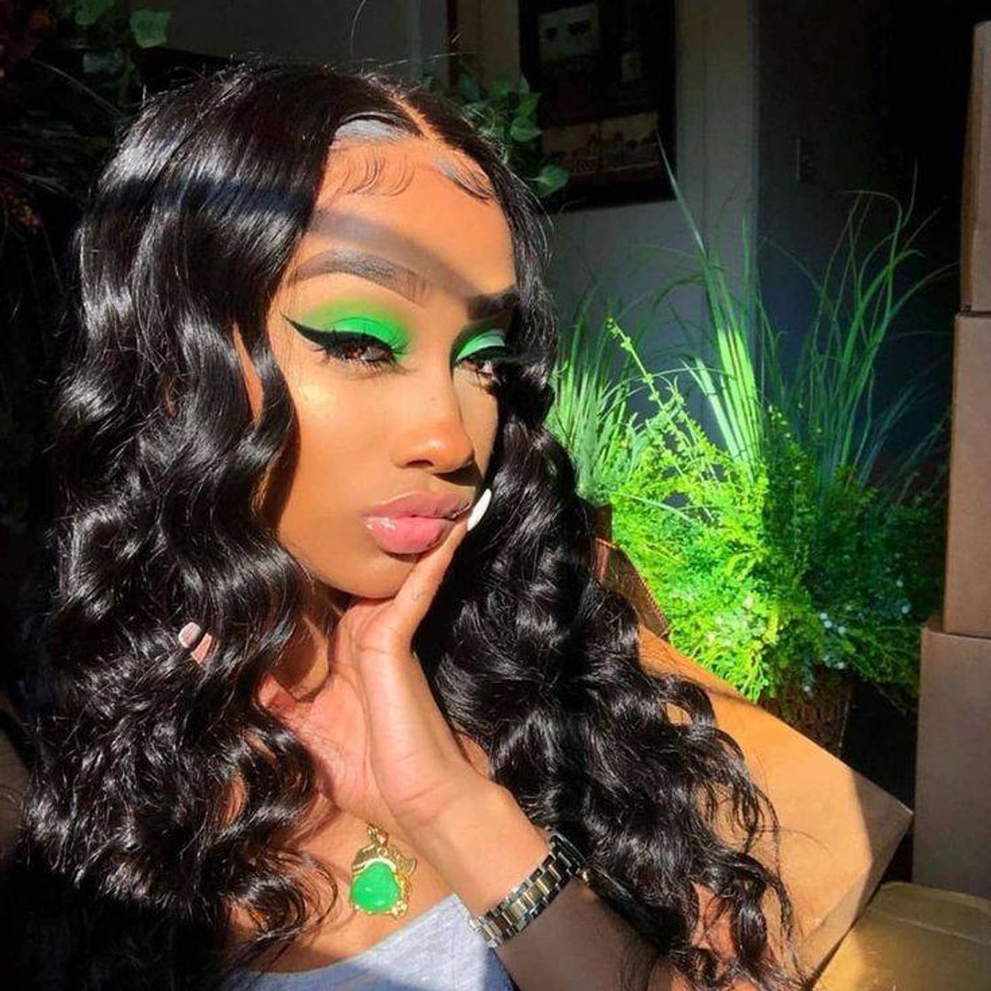 Social Green makeup 💚