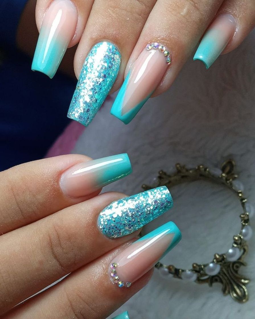 Moda Unhas azuis 💙