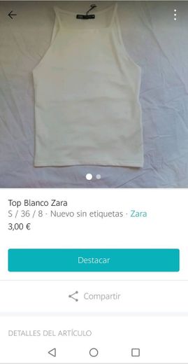 Top Blanco Zara